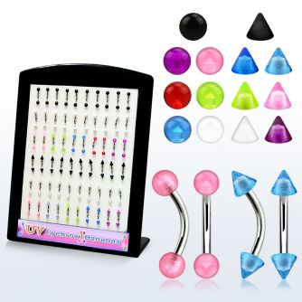 bruv3b display 60 bananas ceja bolas conos reactivo uv 3mm 8mm venta