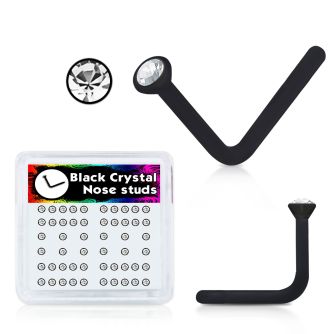 bxa2 caja display piercing nariz l acrilico transparente cristal claros 2mm distribuidor mayorista