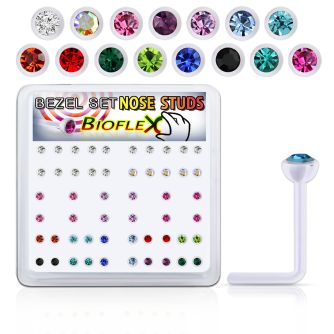 bxa37 box w 120 bio  flex nose studs w 2mm crystals