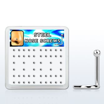 bxnsb18 caja 52 piercing nariz l acero quirurgico brillo espejo distribuidor mayorista