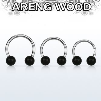 cbar5 barbell circular organico barra acero 316l bolas madera areng 5mm al por mayor