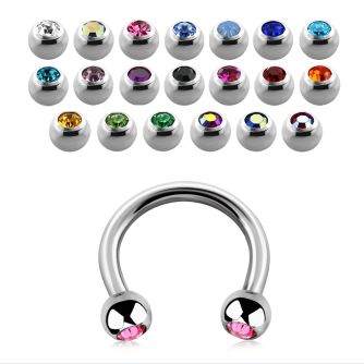 cbe2c barbell circular acero quirurgico bolas joya 3mm mayorista