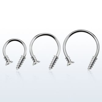 cbescwl barbell circular diametro acero 316l tornillo estrella rosca usar como arete al por mayor