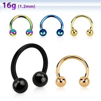 cbetb4 anodized 316l steel circular barbell with 3mm balls