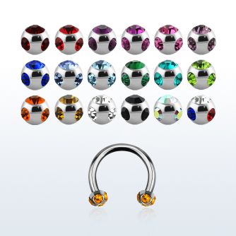 cbjb3 barbell circular acero quirurgico ceja labio bolas multi joya 3mm mayorista