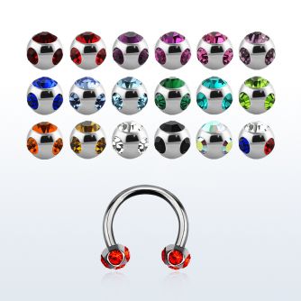 cbjb4 barbell circular acero quirurgico bolas multi joya 4mm distribuidor