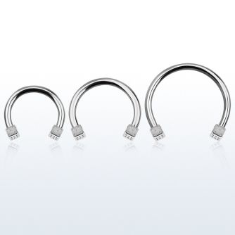 cbmdi4l barbell circular diametro acero 316l 2 dados 4mm usar como arete al por mayor