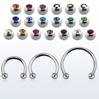 cbmjb4l xxl steel cbr, 14g w 4mm jewel balls w crystals