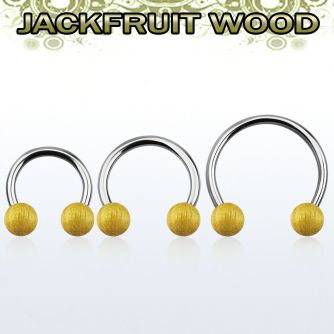 cbmjf8l barbell circular diametro acero 316l bolas 8mm madera jaca usar como arete distribuidor
