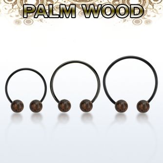 cbmtpl8l barbell circular diametro acero 316l anodizado bolas 8mm madera palma usar como arete distribuidor