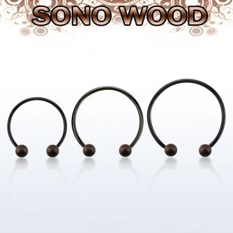 cbmtsn5l barbell circular diametro acero 316l anodizado bolas 5mm madera sono usar como arete mayorista
