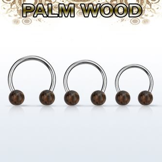 cbpl5 barbell circular organico barra acero 316l bolas madera palma 5mm distribuidor mayorista