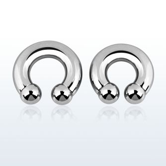 cbr00 316l steel 10mm circular barbell with threaded 12mm ball