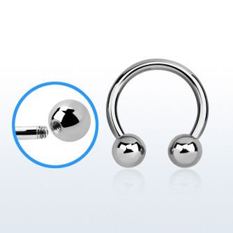 cbr12b barbell circular acero quirurgico 2mm bolas 6mm rosca externa al por mayor