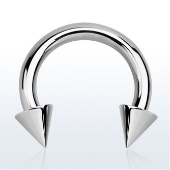 cbrcn10 316l steel 2 5mm circular barbell with internal 6mm cone