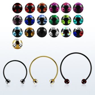 cbstmj4l xxl anodized steel cbr, 16g w 4mm multi jewel balls