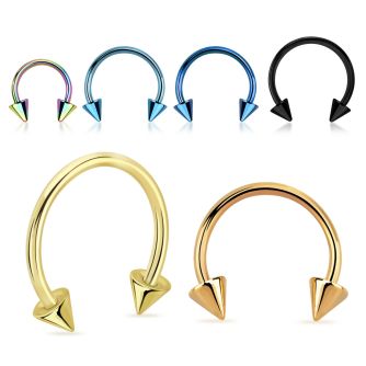 cbt20cn barbell circular acero quirurgico pvd negro conos 3mm distribuidor mayorista