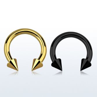 cbtcn8 barbell circular acero quirurgico pvd negro 3mm conos 6mm rosca interna distribuidor mayorista