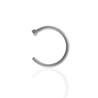 clns non piercing 316l steel 1mm clip on nose hoop