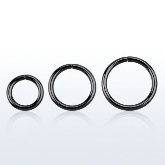 cpsel16 black plated 925 silver seamless ring 16g 1 2mm