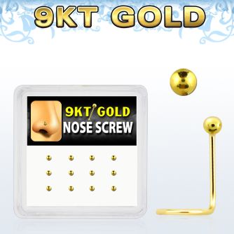 d9gsc5 caja 12 piercing nariz l oro 9 kts 0 6mm bola 1 5mm venta