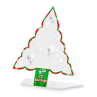 dac77 acrylic empty christmas tree display for ear stud pair