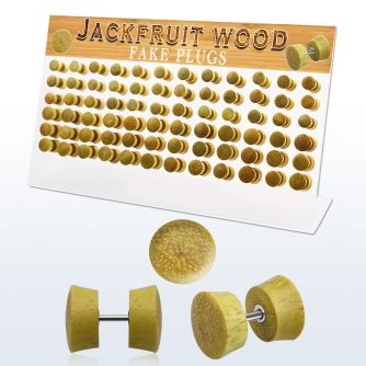 dacb182 display acrilico 72 plugs falsos madera jaca barra acero quirurgico 8mm 10mm distribuidor mayorista