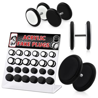 dacb51 board of b w acrylic fake plug with rubber o ring