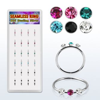 dhma9x display 24 aro continuo plata 925 cristal 1 5mm centro cristal 1 5mm 10mm mayorista