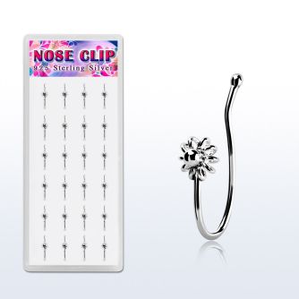 dncl1 caja display 24 piercings nariz clip plata 925 sol distribuidor mayorista