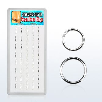 dnsm27 display of 925 silver seamless ring in assorted sizes