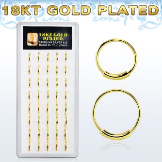 dnsm29 box w 18k gold plated silver endless nose hoops