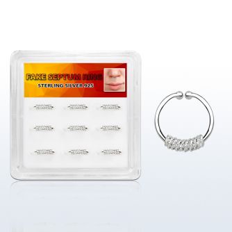 dnsm86 box w silver septum ring w a thick rope wrapped around