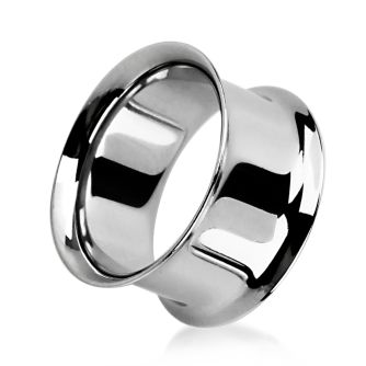 dpg high polished 316l steel double flared flesh tunnel