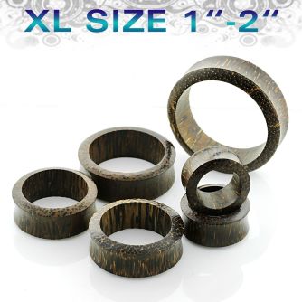 dpwbxl xl size palm wood double flare flesh tunnel
