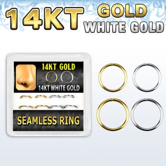 dwgsel1 box of 14kt gold seamless ring with gold white gold