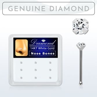 dwnb13 al por mayor caja 12 piercing nariz hueso oro blanco 14 kts 0 6mm zirconia formas cuadrado estrella tri corazon al por mayor