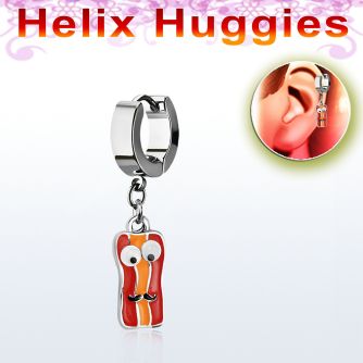 ehh645b pendiente huggie helix acero inoxidable beicon colgado se vende por pieza al por mayor