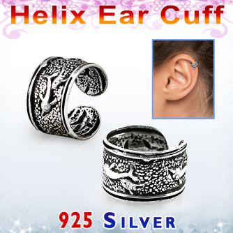 ehvcf22 piercing helix tipo ear cuff plata esterlina delfines griegos al por mayor