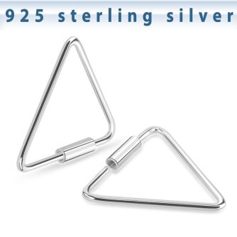 endt 925 sterling silver endless hoop triangle shape design