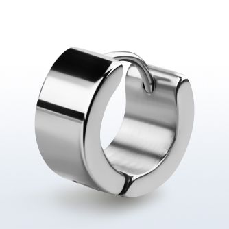 er132 loose pair of wide stainless steel earring hoops