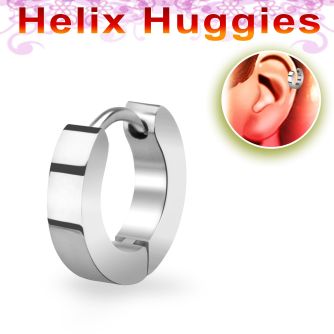 er248h pequeno huggie helix acero quirurgico brillo espejo diametro 7mm al por mayor