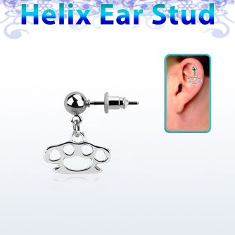 erbd376 piercing oreja helix acero quirurgico bola puno americano colgado distribuidor mayorista