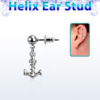 erbd699 piercing oreja helix acero quirurgico bola ancla lisa cuerda vendido por pieza venta