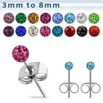 ermfr one pair of steel ear studs 20g ferido
