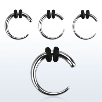 exsr expansor curvo acero 316l brillo espejo anillos goma dobles mayorista