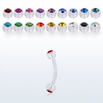 fbneajb3 banana ceja bio flexible bolas 3mm joya bisel distribuidor