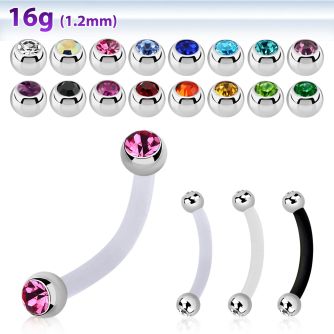 fbnejb25 banana ceja bio flexible bolas 2 5mm acero joya bisel venta