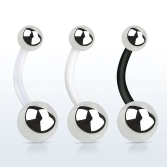fbng piercing ombligo bio flexible bola 5 8mm acero distribuidor