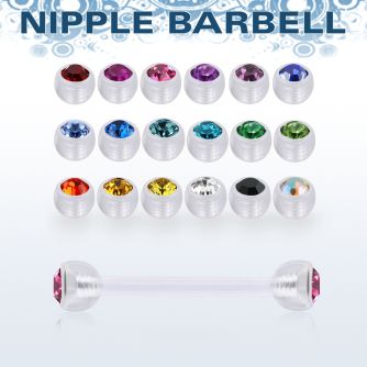 fnpajb5 bioflex barbell pezon bolas 5mm joya bisel venta